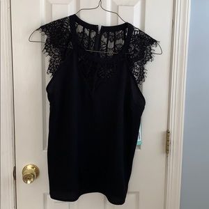 HawthornLace Detail Cap Sleeve Blouce